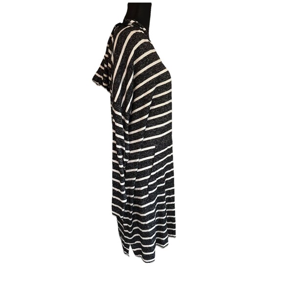 NWT Jones New York Black White Striped Tunic Hoodie Dress Pocket Woman’s Sz XL - Picture 5 of 10